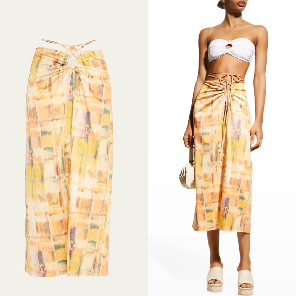Cult Gaia Nell Gathered A-line Skirt